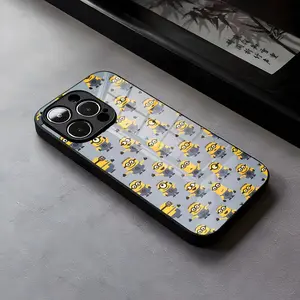 Cartoon M-Minion Phone Case  Phone case for iPhone 17 Pro Max 16 15 14 13 11 Pro Max Plus glass Phone case