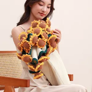 Finished large sunflower bouquet blanket, handmade crochet, gift for friends