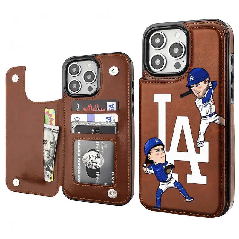 Baseball Pattern Aesthetics Pattern Phone Cases Compatible For With iphone 16 15 14 13 12 PRO PLUS MAX PU Black Durable Flip High quality Leather Credit Card Bag Holder Mother Gift Wallet Shockproof Anti-Drop Full Protection Phone Cases Shell Cover