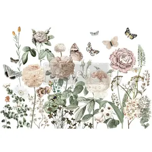 Decor Transfers® - All The Flowers - total sheet size 24"x35", cut into 3 sheets