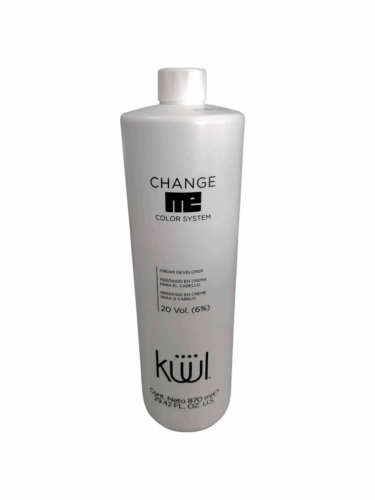 KUUL Color System Change Me 20Vol 30 Fl Oz Alcohol-Free Powder Cream Hair Peroxide Developer - Permanent Color Kit for Curly, Youth & Fine Aging Hair, 24-Month Shelf Life Haircare Product, Hair Coloring
