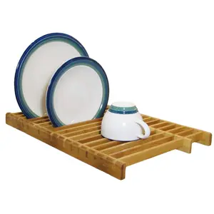 Bamboo Over the Sink Dish Drying Rack
