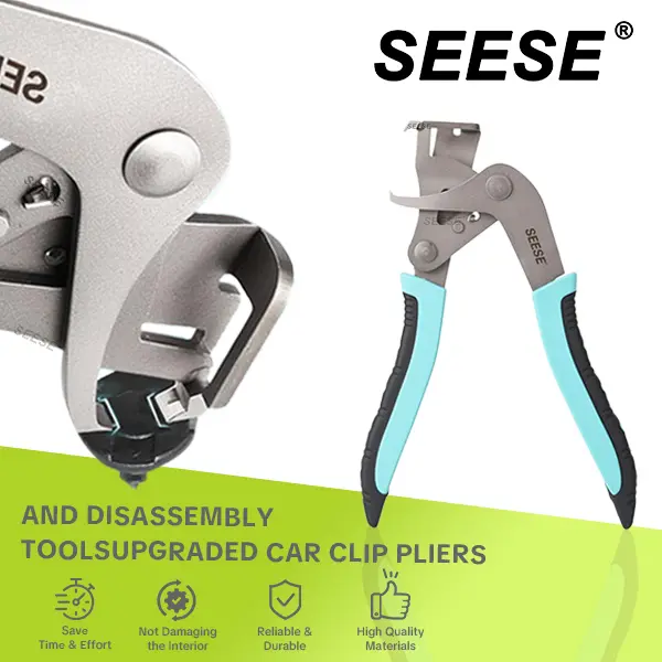 SEESE Auto Fastener Clip Removal Pliers- Heavy-Duty Metal Quick-Release Tool,  Efficient Multi-Functional Car Stuff, Easy to Remove Without Damage