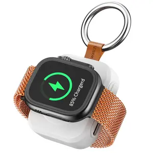 Magnetic Wireless Watch Charger for Apple watch  Keychain, Smart Watch Charger, Ultra-Thin Design, USB-C Fast Charging, Portable Travel Accessory，Compatible withSeries 10/9/8/7/se/5/4/3/2/1 Ultra