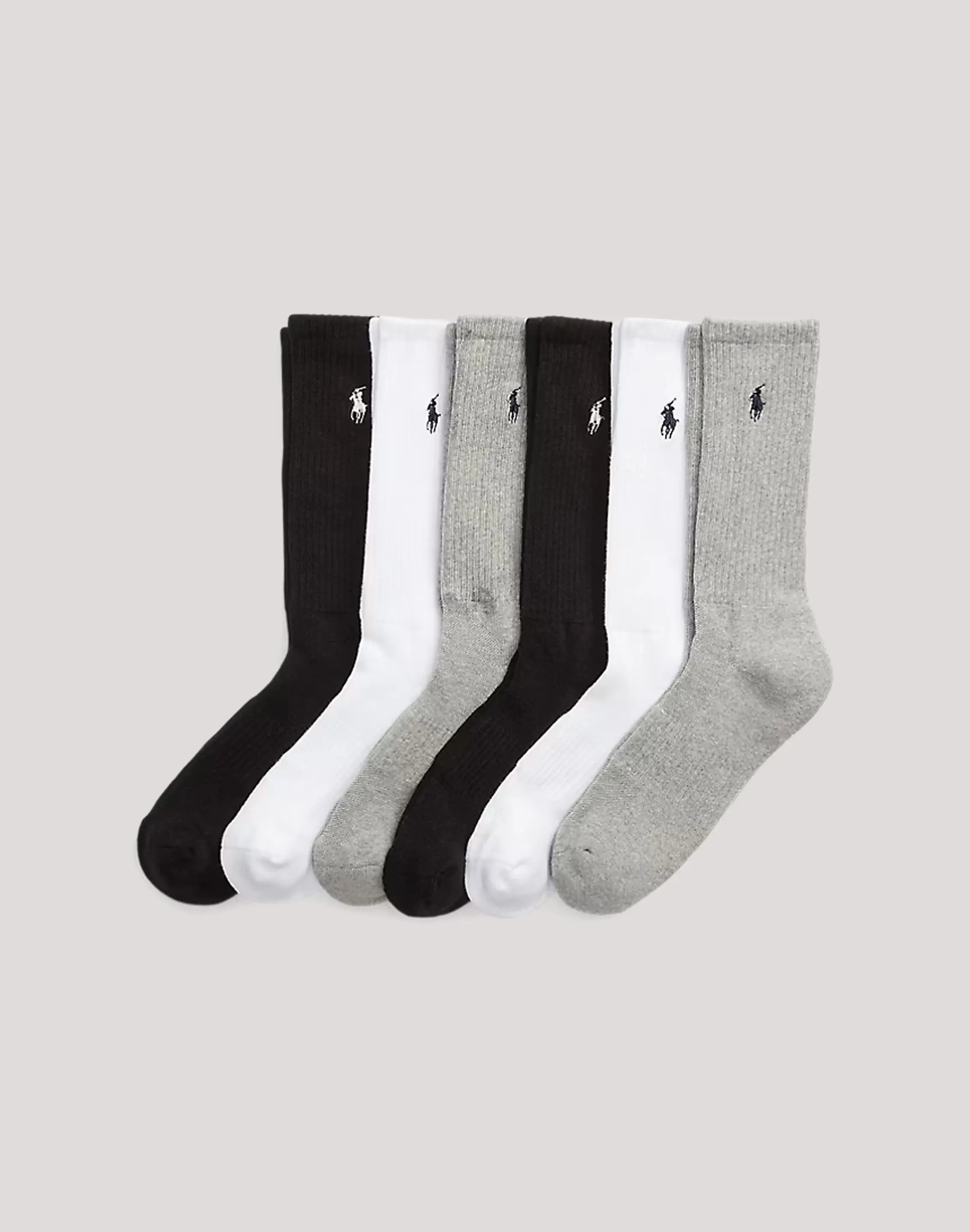 Mens Polo Ralph Lauren Crew Socks 6-Pack