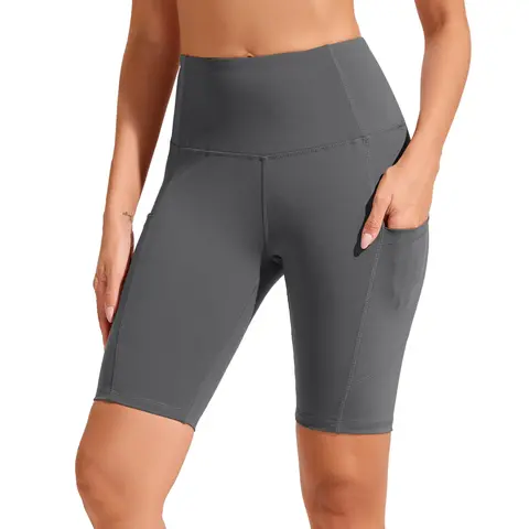 SHOWITTY Outlets Womens High Waisted Biker Shorts with Pockets – Soft Stretch Workout Shorts for Yoga, Gym & Everyday Wear