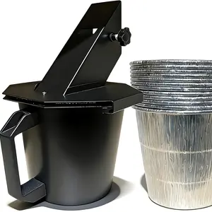Grease Bucket with Handel and Liner - Upgraded Barbecue Utensils, Replacement Drip Bucket Compatible with Traeger Smokers, Grills, Pit Boss, Z Grills, Recteq