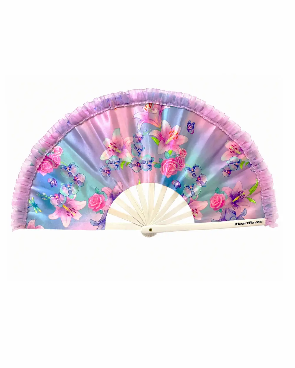 Cotton Candy Garden Small Ruffle Hand Fan
