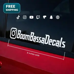 Custom Social Media Stickers / Decals Personal Social Media Decals.- Mix and Match with Logos and Fonts Customizable Stickers Sticker Cards Stickerless Crafts Kit