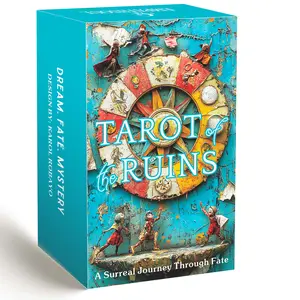 78 Tarot Cards, Ruins Tarot Deck, 13x8 Cm, Dream Destiny Mystery, Newbie Oracle Tarot Card Game, Includes Paper Instructions, Durable Tarot Cards, Tarot Card Decks