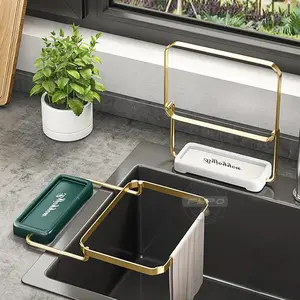 FYPO Foldable Sink Strainer Mesh Bag Stand with Stand - Compact & Durable Kitchen Sink Organizer for Easy Disposal of Food Scraps
