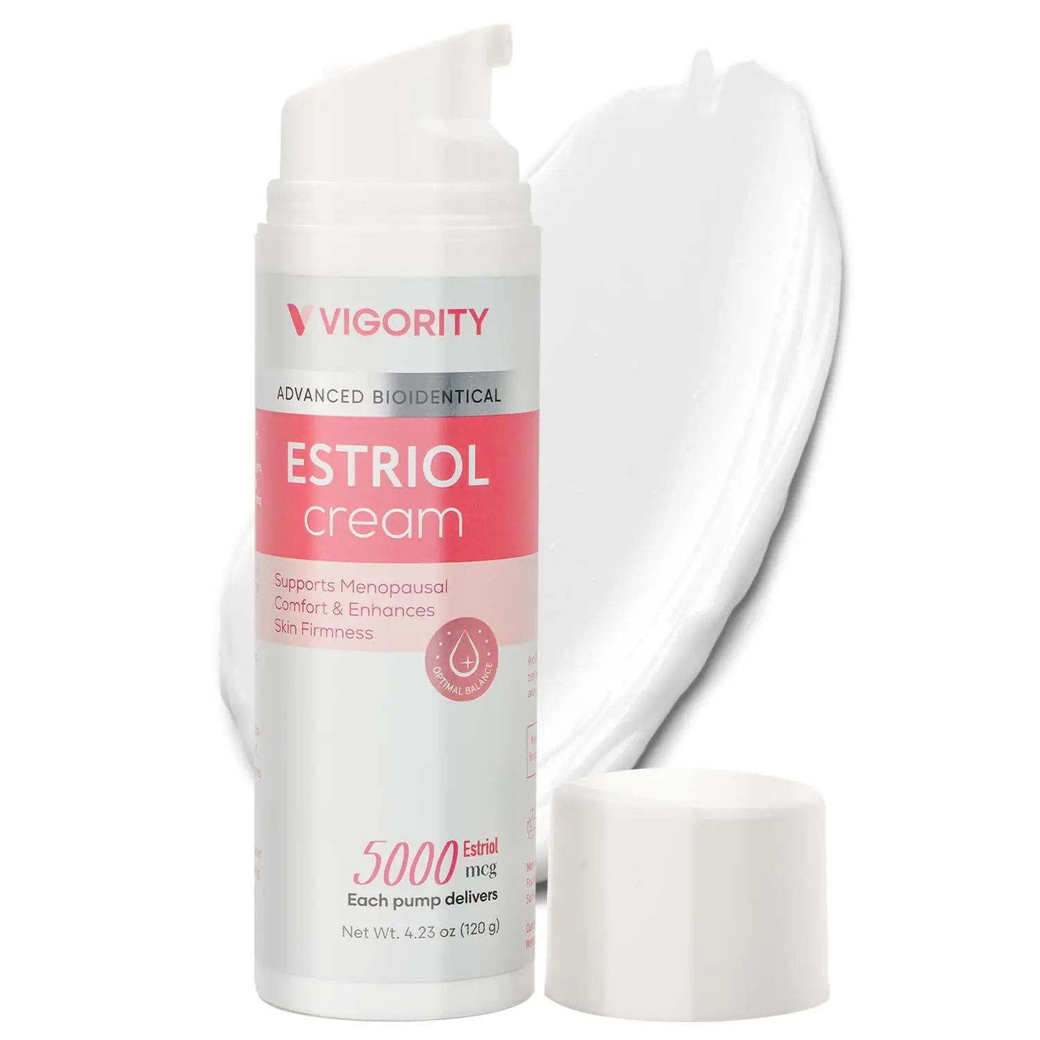 Vigority Bioidentical Estriol Cream for Menopause Relief, a Lightweight Moisturizer to Help Restore Skin Firmness with Wild Yam, Moisturizers, Helps Restore Skin Firmness, Lightweight Cream Absorbs Quickly, Enriched With Wild Yam, Apply Daily Gently, Face
