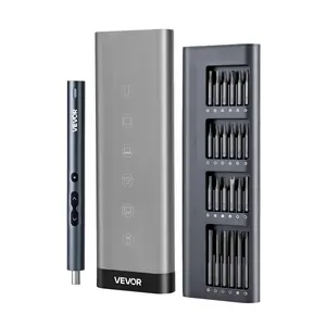 VEVOR Electric Precision Screwdriver Set, 48 Magnetic Bits, Mini Electric Screwdriver with Magnetic Storage Box, S2 Steel Bits, LED Light, Type-C Charging, for Phone, Laptop, and Electronics Repair