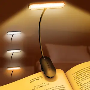 Clip-On Reading Light! 3 Color Temperatures & Stepless Dimming, Student Dorm & Bedside Lamp, Eye-Care Night Light
