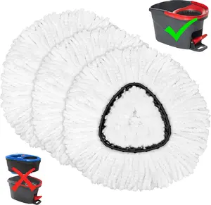 3 Pack Mop Replacement Heads for O-Ceda Mop Replace Head EasyWrin Spin Mop Heads Replacements, Microfiber Spin Mop Refills, Easy Cleaning Mop Head Replacement Household Items