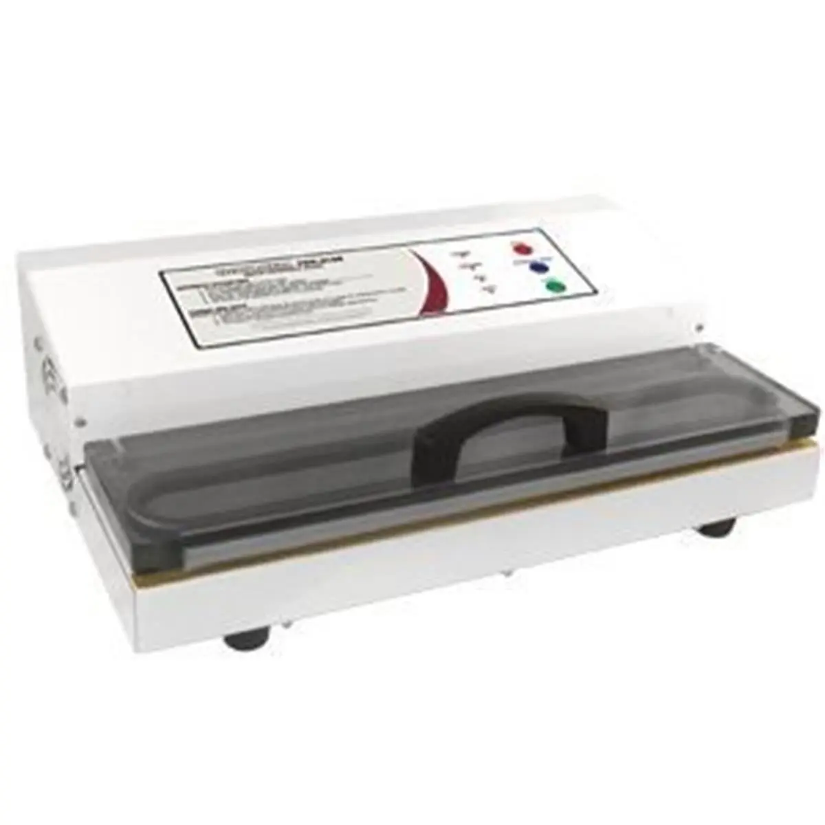 Weston Pro-2100 Commercial-Grade Vacuum Sealer, 715 W, 28" Hg Vacuum Strength, Automatic Mode, Powder-Coated White Kitchen Appliance with Charcoal Lid, LED Lights, Extra Larger Non-Stick Bar