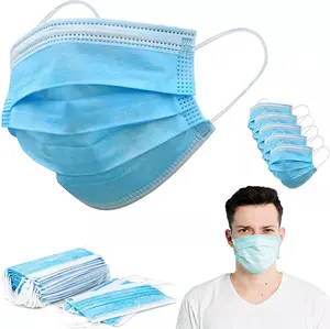 100 PCS 3- Ply Disposable Face Mask Protective Ear Loop Non Medical Mouth Cover care comfort safe pack