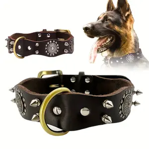 Premium Spiked Leather Dog Collar – Durable Style