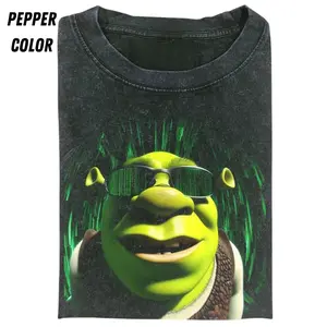 Shrek T-Shirt, Vintage Meme Graphic Tee, Funny Swamp OgrE Fan Shirt, Retro Cartoon Streetwear Top, Cool Movie Lover Gift for Men Women, Crew Neck Trending T-shirt