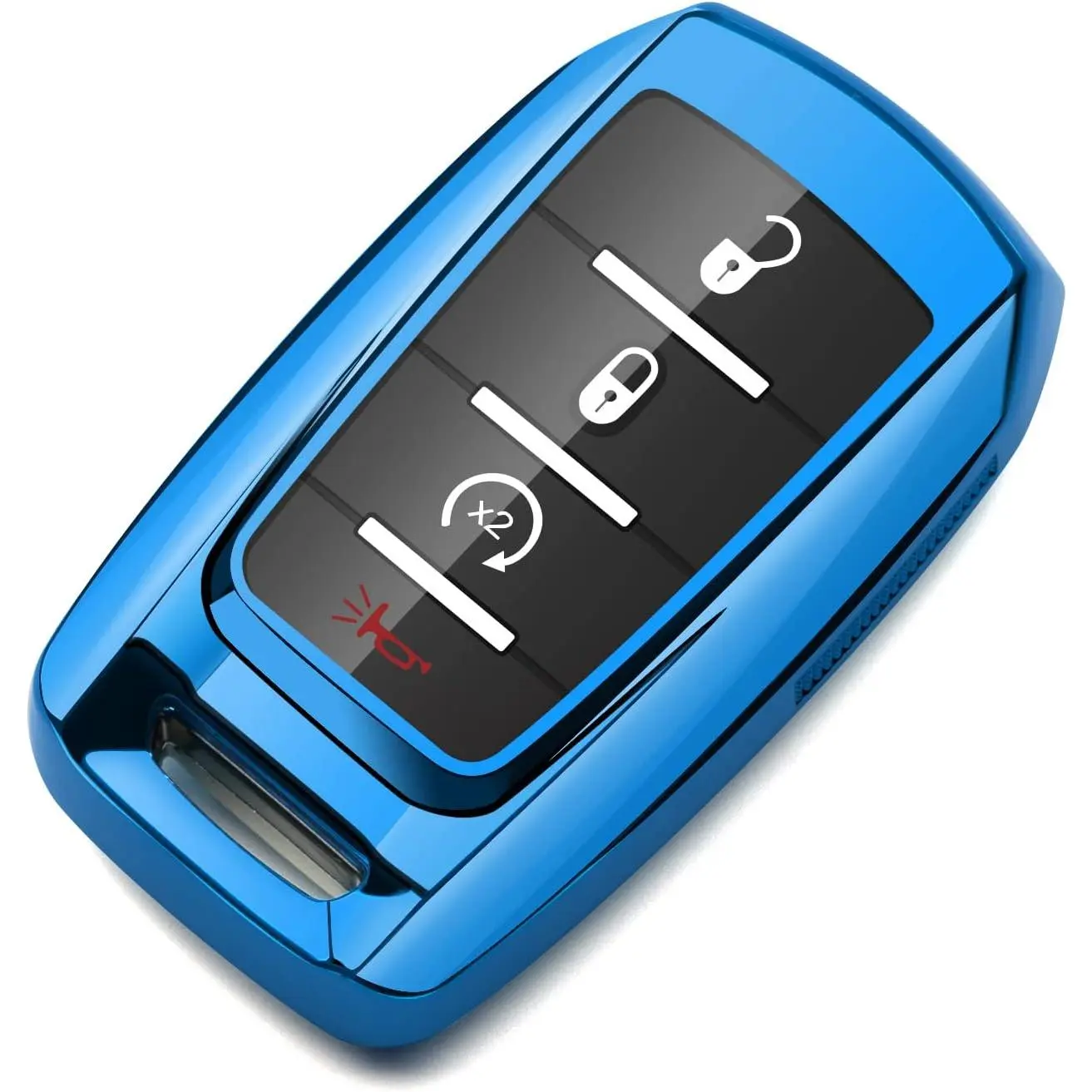 Compatible Ram Key Fob Cover Blue  Key Chain Case Holder Protector 1500 Classic 2500 3500 Laramie ProMaster City  Accessories