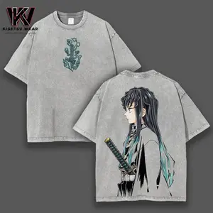 Tokito Muichiro Shirt - Demon Slayer Infinity Castle Arc Anime Graphic Tee Oversized Acid Washed Soft Cotton T-Shirt Anime Streetwear Casual Menswear Womenswear Gift for Anime Fans Demon Slayer Lovers
