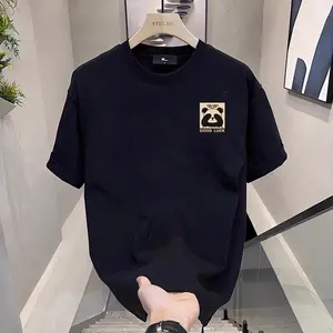 Unisex Cute Panda Print Casual TEE, Cotton Short Sleeve Crewneck Shirt, Summer Streetwear Gym Top, Workout Tops, Mens Clothes, 100% Cotton Breathable Menswear Soft Black Minimalist Small T-Shirt Tshirt Tropical Shortsleeve Operator Baggy White