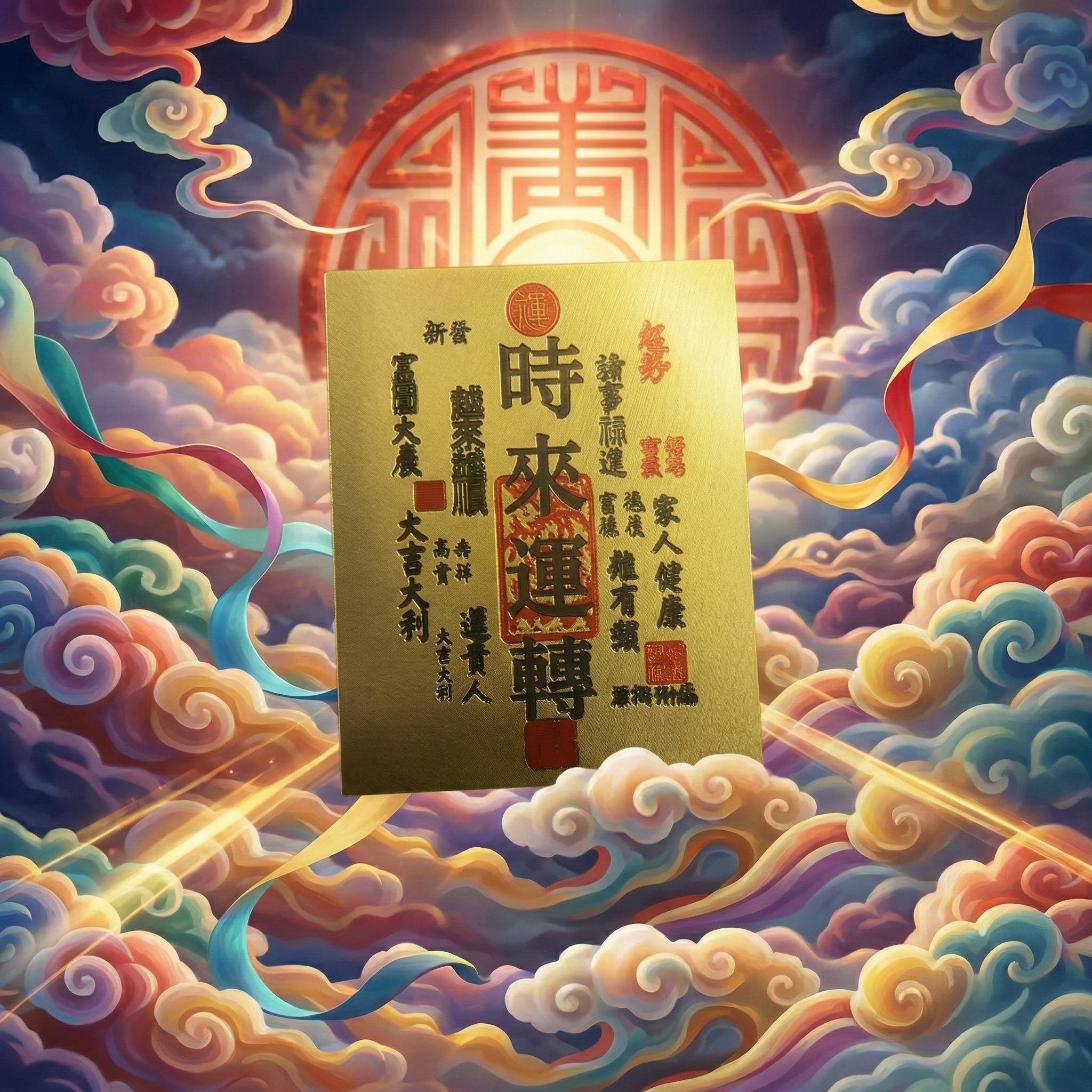 Taoist Consecrated Magic Talisman, Evil Dispelling Protection Blessing Paper