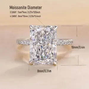 3ct Mosaic Moissanite Ring | 925 Sterling Silver | Party/Birthday/Anniversary Gift | Engagement/Wedding/Valentine's Day Jewelry