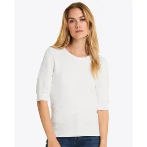 Short Sleeve Popcorn Sweater