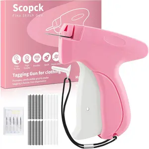 Stitch Gun for Clothes, Handheld Stitch Tag Gun Quick Clothing Fixer, Tagging Gun Sewing Kit Includes 6 Needles, 1000 Black Fasteners & 1000 White Fasteners, Sewing Supplies Crafts, Multifunctional Home Sewing