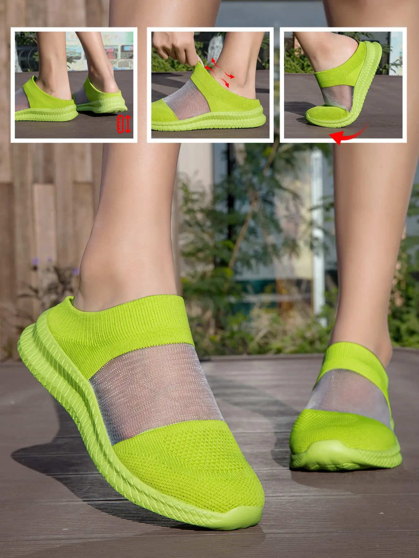 Women's Crochet Summer Outdoor Sneakers, Breathable Mesh Running Fitness Shoes, Unisex Couple Slip-On Anti-Slip Training Shoes