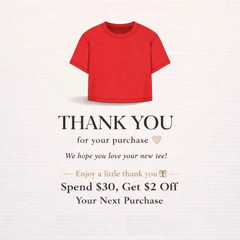 Spend $30, Get $2 Off Your Next Purchas