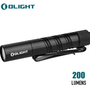 Olight i3T 2 EOS Flashlight, Black Anodized Finish, 5/100/200 Lumens White LED (Distributed by Olightstore Usa Inc)