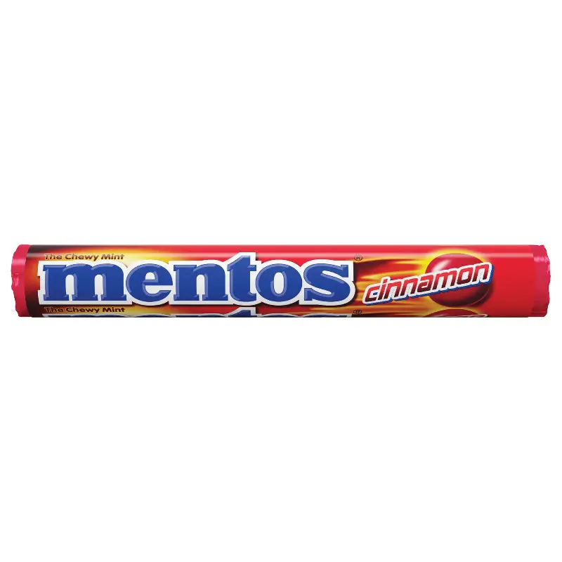 3x Mentos Cinnamon Rolls Chewy Mints Candy - Warm Cinnamon Flavor Snack Treats for Fresh Breath 1.32oz