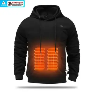 Men’s Heated Hoodie with Built-in Heating Pads - USB Rechargeable Winter Warm Sweatshirt for Outdoor Casual Thermal Wear333Gift