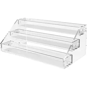 12"  Riser,  Shelves - 3-Tier Clear Perfume Organizer,Sturdy and   Organizer for Display Decorative,Skincare Organizers for Countertop, Tabletop, Collectibles,  Polish
