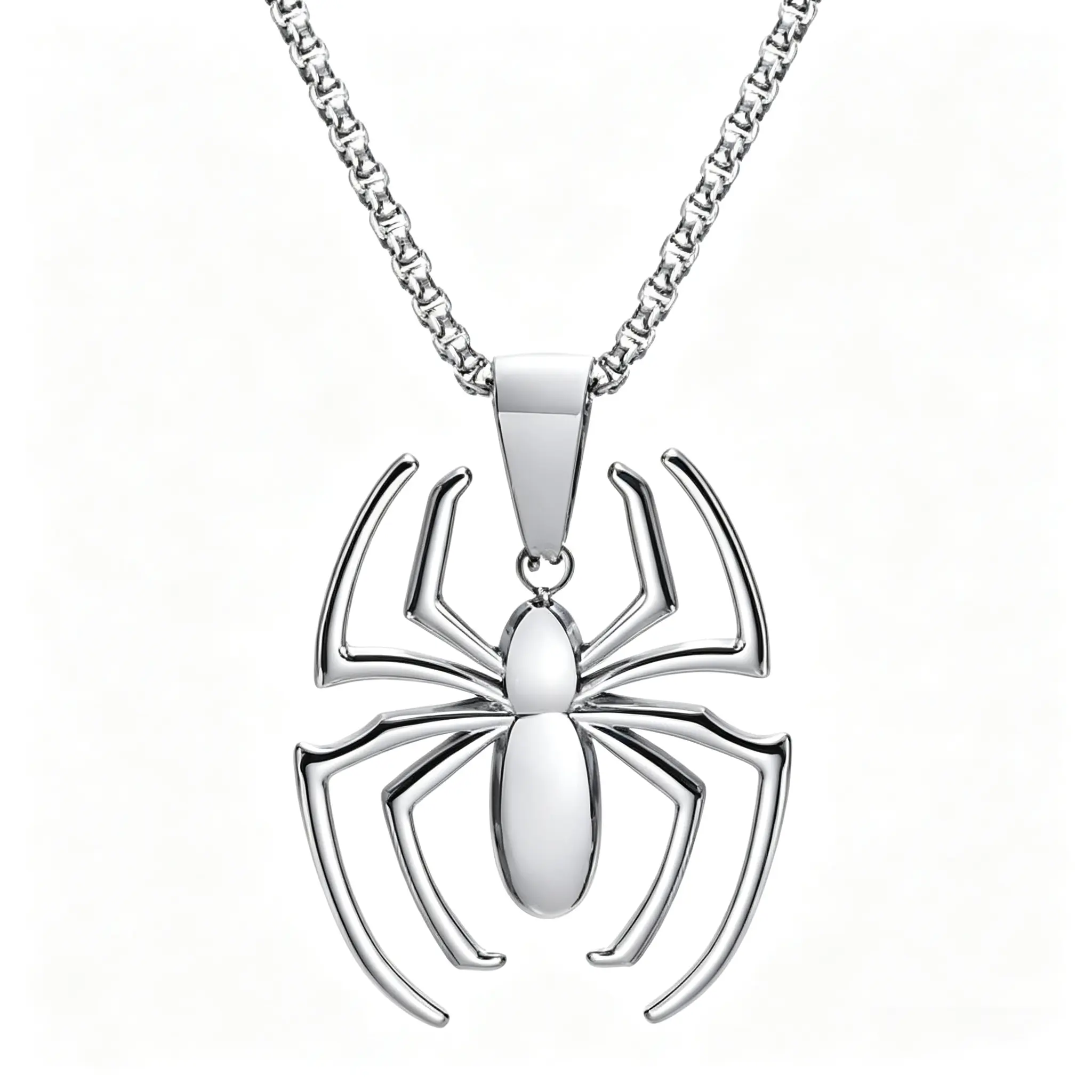 Spider‑Man Necklace, Superhero Character Pendant Fashion Chain Jewelry Accessory Collectible Gift for Men Women Teens Fans