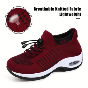 Orthopedic Sneakers Breathable Women Walking Shoes Slip On Trainers Women'S Comfortable Casual Ladies Athletic Shoe Thick Bottom