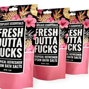 Fresh Outta Fucks Bath Salts, Tropical Refresher Scented Body Care, Comfort Skin Care Gift Blend Aroma