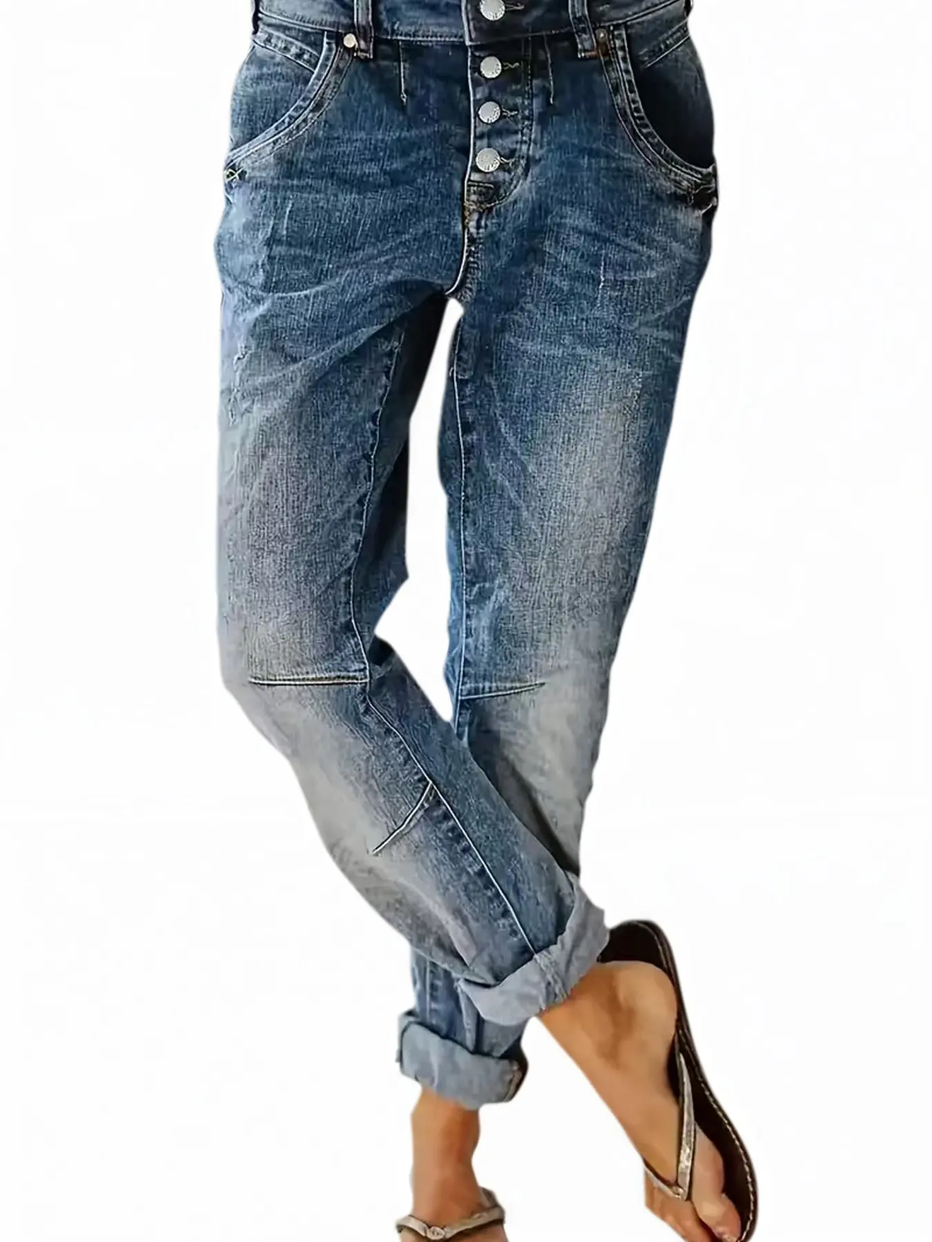 Women's Elastic Straight Leg Casual Low Waist Fit Denim Jeans Pants,stretchy jeans for women,barrel jeans women, Washed Button Fly Detail, 90s Fashion Style, Comfortable Daily Wear