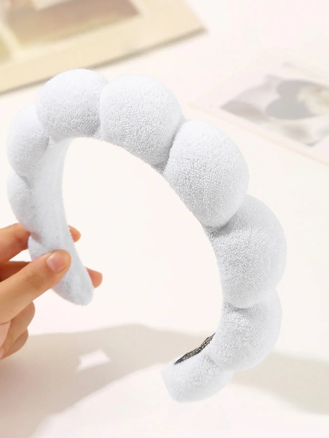 Women's Cloud Shape Hair Band, Cute Fashionable Soft Headband for Washing Face, Makeup, Bathing, Daily Home Use, Casual Style Accessory, Bubble Headband Hair, Headbands Women, Hairband