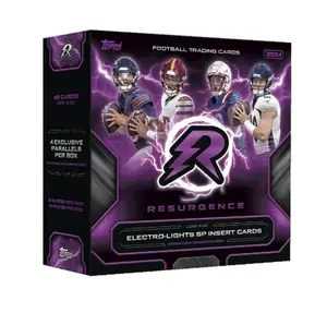 Topps 2024 Resurgence Football Blaster Box with 4 Exclusive Electro-Lights SP Insert Cards 42 Sports Trading Cards Total 8 Cards Per Pack 6 Packs Per Box