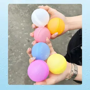 Soft Magnetic Water Ball Reusable Silicone Toy, Self-Suction Absorbent Water Ball, Fillable Rubber Water Ball for Kids, Magnetic Silicone Balls