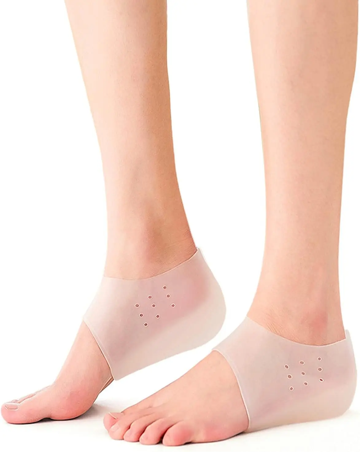 Silicone Invisible Heel Protectors Height Boosters - 1.57in Half Pad Insoles for Men/Women, Shock-Absorb Cushion Support for Hiking Shoes