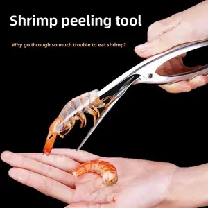1pc Multi-Purpose Kitchen Shrimp Peeling Tool Stainless Steel with Vein Extractor And Shell Cutter for Effortless Home Shrimp Processing
