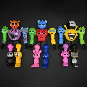 17cm Game Sprunki Assemble Robot Action Figures Model Desktop Ornaments Decoration Dolls Kids Toys Christmas Party Gifts