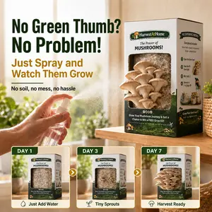 [2026 NEW]Organic Oyster Mushroom Grow Kit 3.5 lb | Grow Mushrooms at Home in 7–10 Days | Multiple Harvests | Beginner Friendly Indoor Garden，Father's Day Gift，Deals for You Days