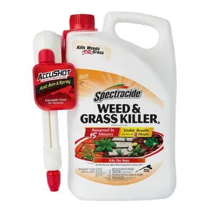 Weed & Grass Killer 1.3 gal Accushot Sprayer with Extendable Wand for Accuracy Rainproof in Minutes Visible Results in 2 Hours