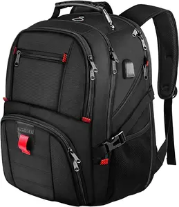 Ultimate Large Water Resistant Backpack for Men & Women - Airline Approved Travel Bag with USB Charging Port for 17" Laptops - Perfect for Business & Work - Sleek Black Design