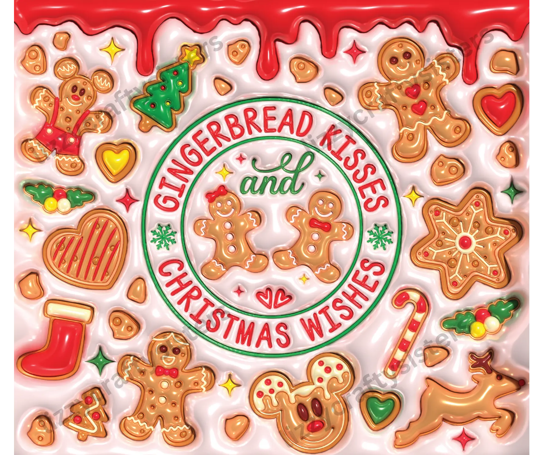 Gingerbread sublimation print